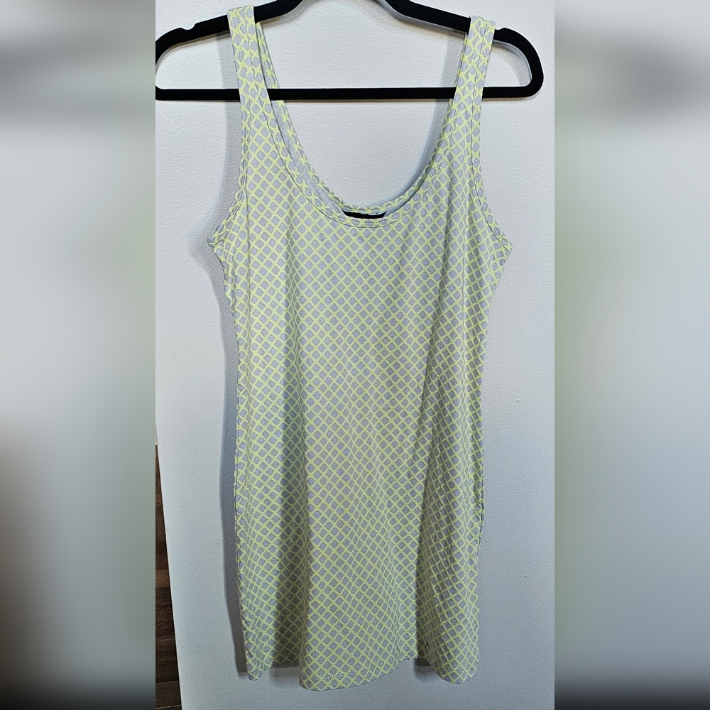 Moda International Yellow and Gray Tank Top